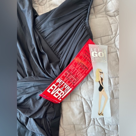 Spanx Tankini Top Draped Swimsuit Ruched Shaping Whittle Waistline NWT - Picture 5 of 16